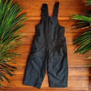 SLALOM Black Toddler Snow Bib Overalls - Size 2T